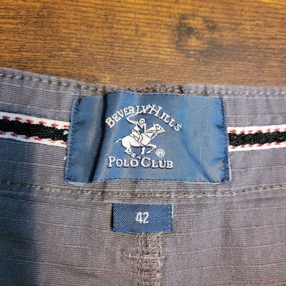 Vtg Beverly Hills Polo Club Rip Stop Cargo Shorts Sz 42 Stretch Y2K Streetwear - Picture 4 of 10
